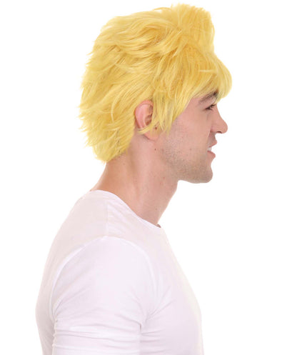 Wigs2you C-222 ウィッグ メンズ コスプレウィッグ ショート オレンジ ブロンド フルウィッグ 耐熱 アニメ コスプレ 仮装 イベント