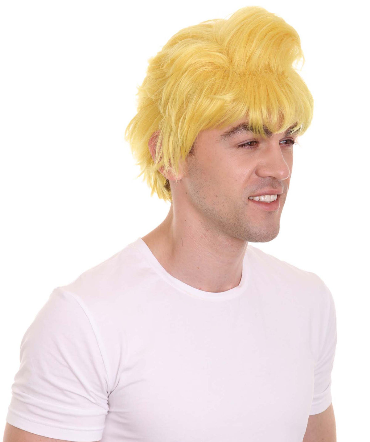 Wigs2you C-222 ウィッグ メンズ コスプレウィッグ ショート オレンジ ブロンド フルウィッグ 耐熱 アニメ コスプレ 仮装 イベント