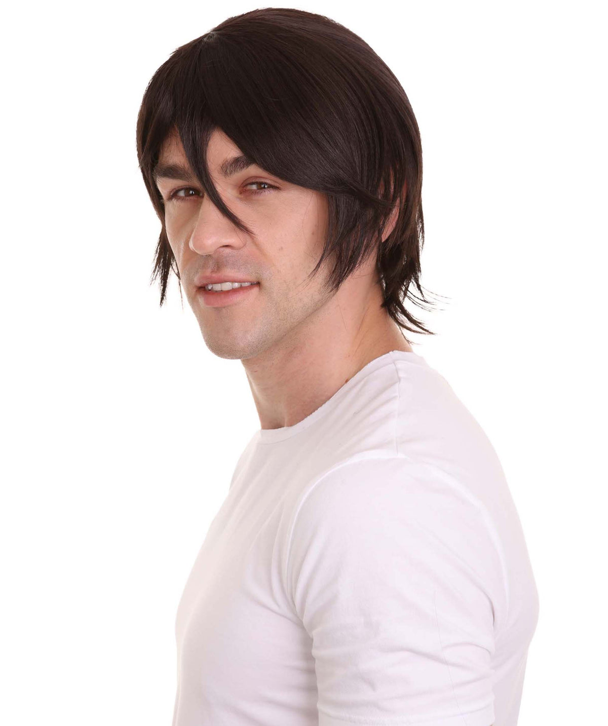 Wigs2you C-224 ダーリン・イン・ザ・フランキス ヒロ ウィッグ メンズ ブラック 黒 ショート レザーカット コスプレウィッグ アニメ フルウィッグ 耐熱 ハロウィン 仮装