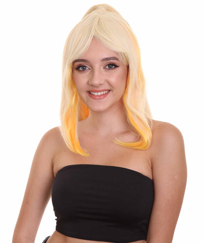 Wigs2you C-227『この素晴らしい世界に祝福を！』ダクネス ウィッグ – 女性用ロング・プラチナブロンド・コスプレウィッグ（フルウィッグ） – アニメコスプレ、ハロウィン、コスチュームイベント用