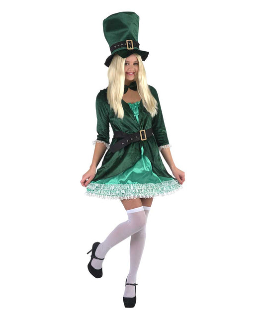  女性用 JCP-003 ラッシャス・レプラコーン コスチューム グリーン ハロウィン コスチューム