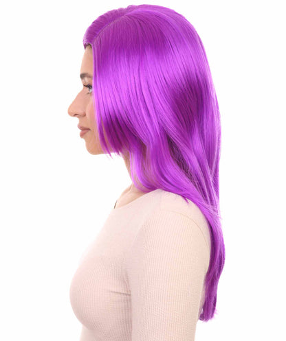 Wigs2you ハロウィンパーティープレミアム H-962 3レイヤーのパーティーガールウィッグ ネオンパープル色