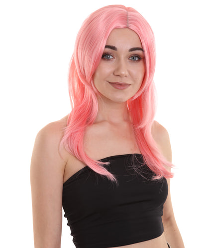 Wigs2you ハロウィンパーティープレミアム H-946 3レイヤーのパーティーガールウィッグ コーラルカラー