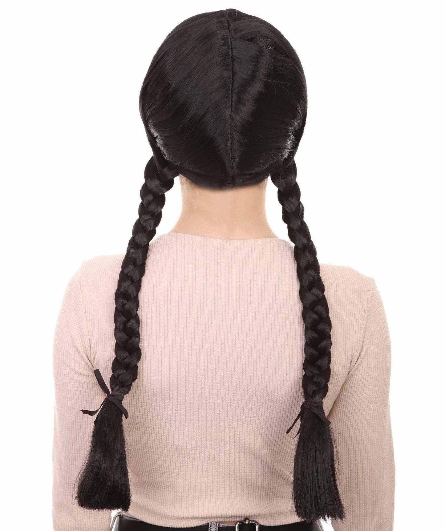 大人の女性用ダッチガールブラックウィッグ H-3633 ハロウィンに最適 難燃性シンセティックファイバー