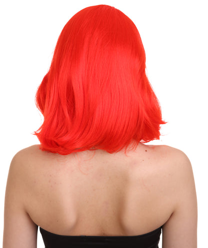 Wigs2you ハロウィン パーティー プレミアム 簡単に着用できる H-1149 とても快適なネオンレッド カーリー レディ ウィッグ