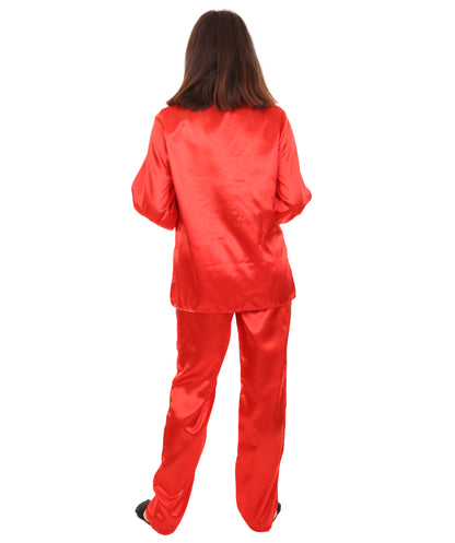 大人用ウィメンズ JCO-270_15 中国の伝統的なカンフー レッドサテン 制服 コスプレ衣装