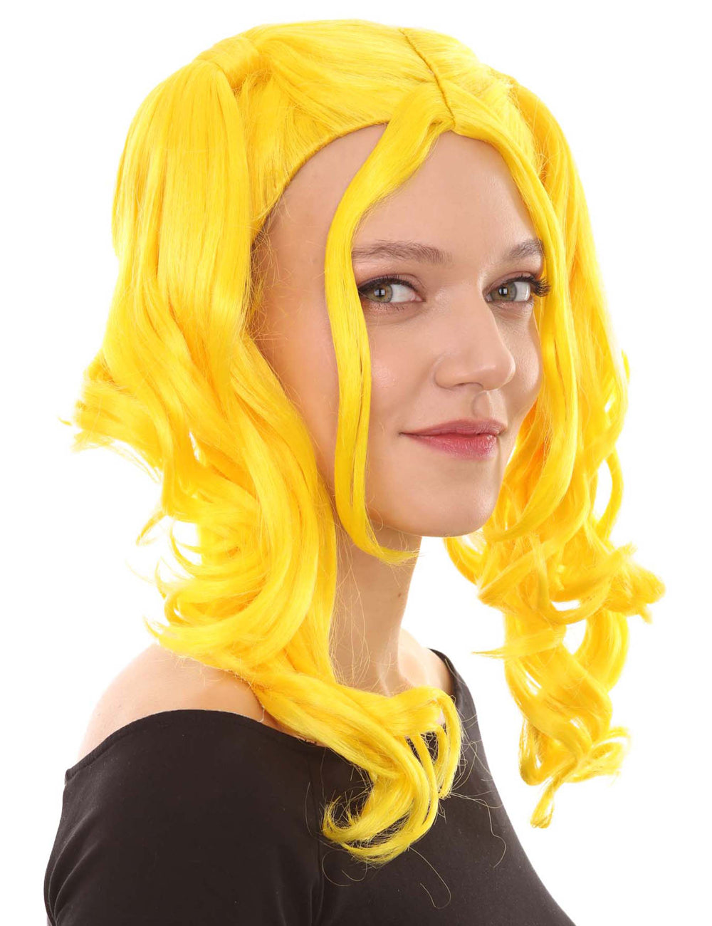 Wigs2you ハロウィンパーティー プレミアム レディース H-738 ドリー ピグテール ウィッグ イエロー色