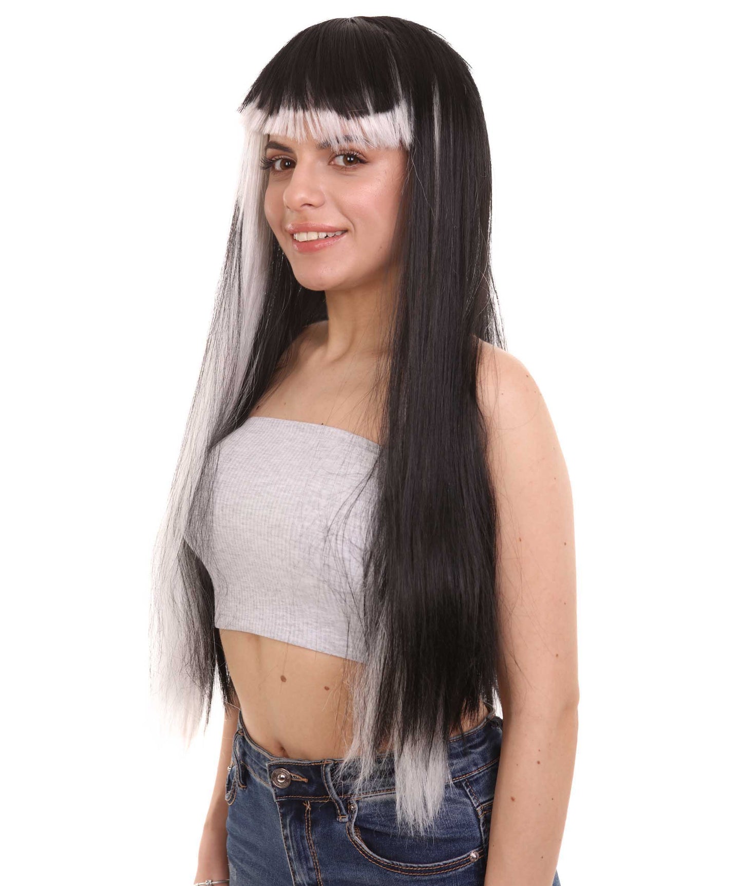 ハロウィンパーティープレミアムレディース H-3408 トゥートーンゴシックヴァンパイアウィッグコレクション