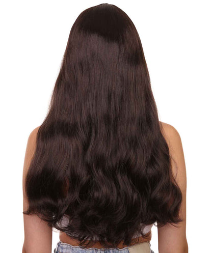 プレミアムハロウィンパーティーレディ H-5461 ロングレングス テハノの女王ウィッグ ブラック