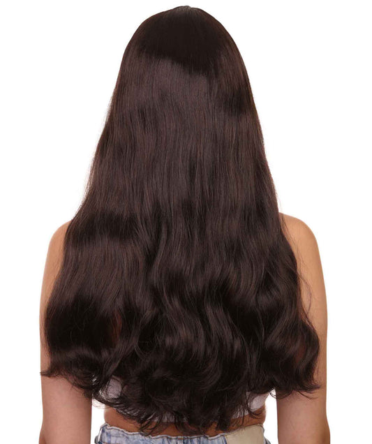 プレミアムハロウィンパーティーレディ H-5461 ロングレングス テハノの女王ウィッグ ブラック