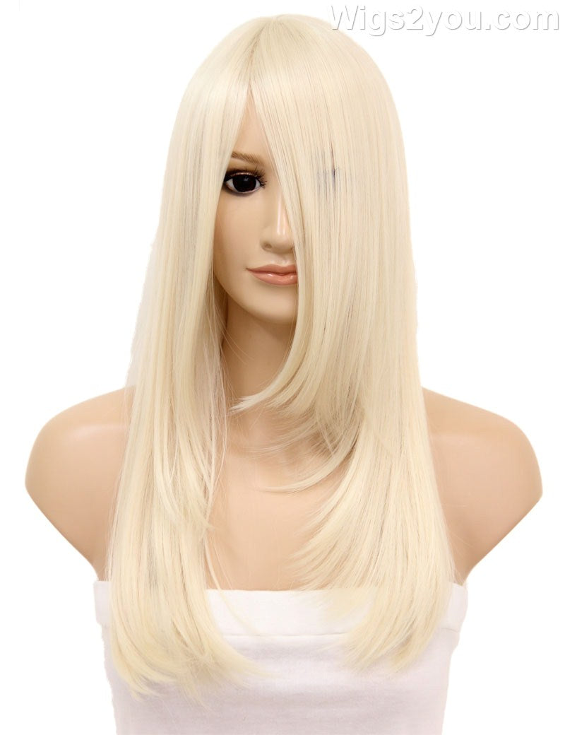 レディースファッション C-054 ロングストレート C-プラチナブロンド コスプレヒートスタイラブルウィッグ