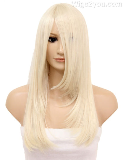 レディースファッション C-054 ロングストレート C-プラチナブロンド コスプレヒートスタイラブルウィッグ