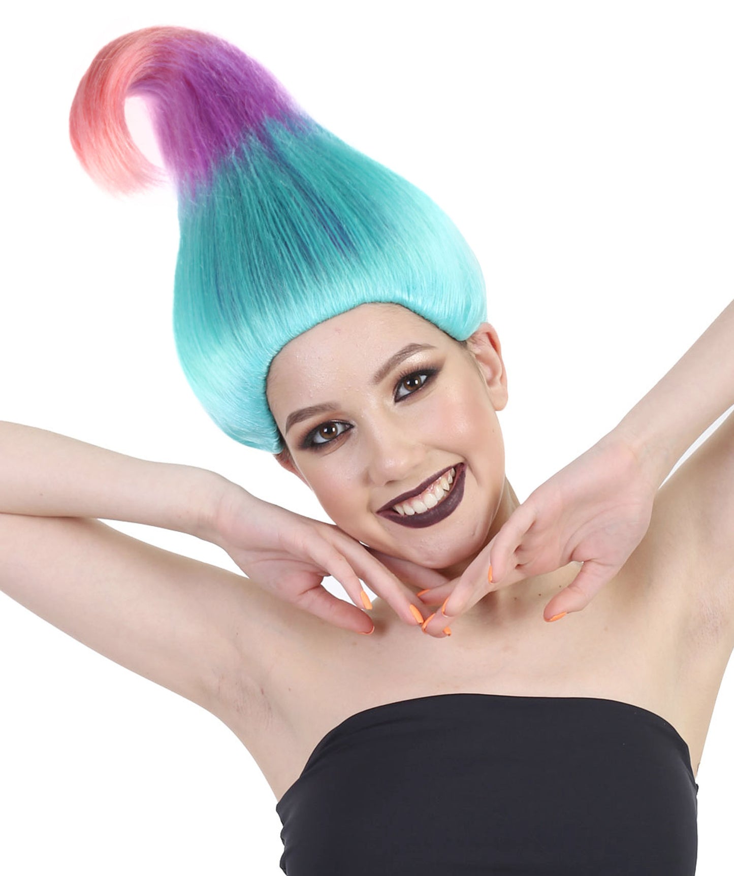 Wigs2you ハロウィンパーティープレミアムレディース H-597 トロールウィッグ トリカラー