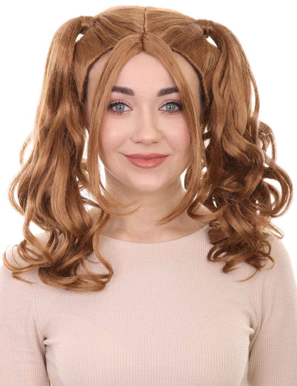 Wigs2you ハロウィンパーティー プレミアム レディース H-766 ドリー ピグテール ウィッグ LLT ブラウンカラー