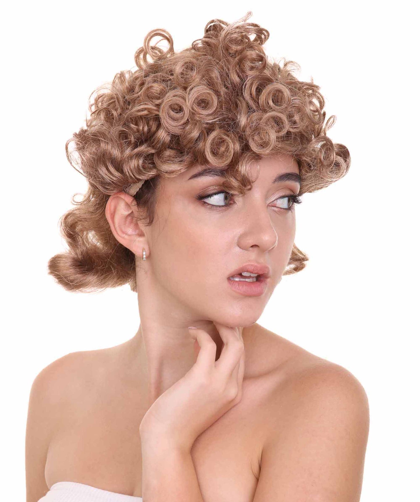 レディース A Series of Unfortunate Events Justice Strauss H-3840 TV/映画ウィッグ プレミアム 通気性の良い キャップレスキャップ