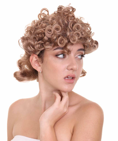 レディース A Series of Unfortunate Events Justice Strauss H-3840 TV/映画ウィッグ プレミアム 通気性の良い キャップレスキャップ