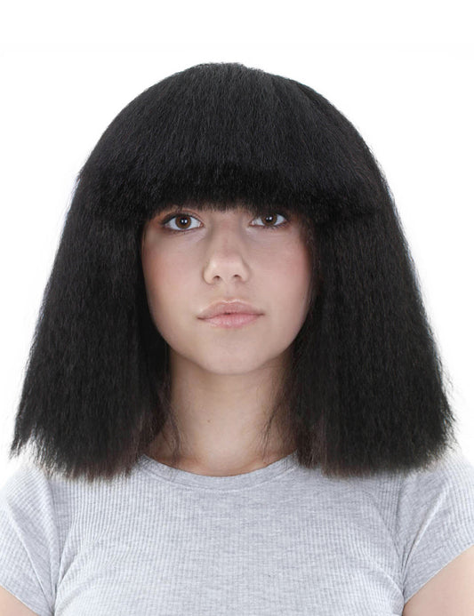Wigs2you ハロウィンパーティープレミアムレディース H-1509 美しいルックを手に入れよう！ポップスターブラックウィッグ