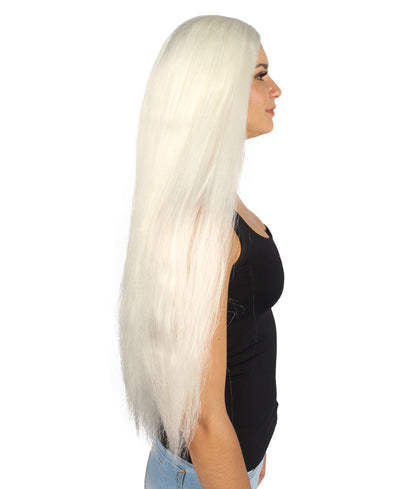 Wigs2you ハロウィンパーティープレミアムレディース H-1813 華やかに見える長いブラックとホワイトのツートーンウィッグ