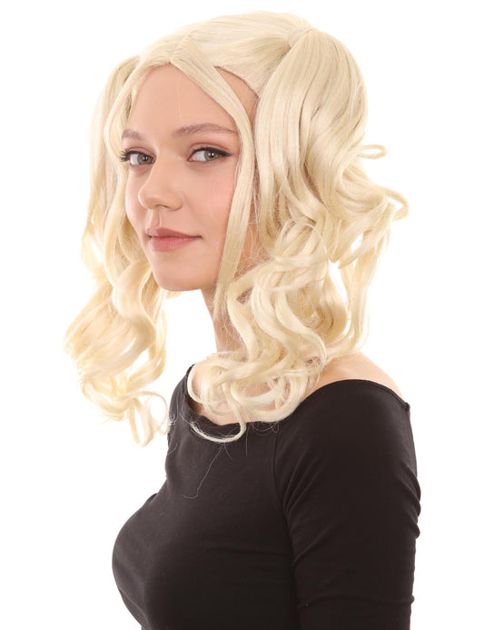 Wigs2you ハロウィンパーティー プレミアム レディース H-761 ドリー ピグテール ウィッグ Lt ブロンドカラー