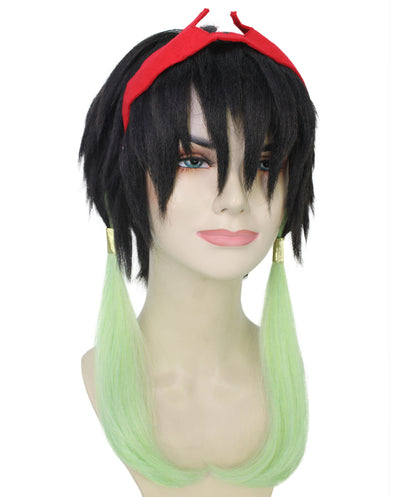 レディース H-5951 マルチカラー アニメ ムービー ブラック コスプレ ウィッグにヘッドバンド パーティーに最適 難燃性合成ファイバー