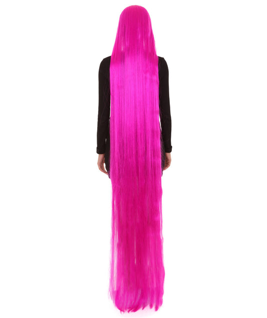 70エクストラロングネオンフューシャ女性用ウィッグコレクション H-3261 華やかなハロウィンウィッグ プレミアム通気性のあるキャップレスキャップ