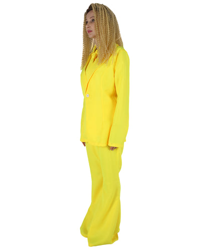 女性用 JCP-057_9 デラックス シンガー パーティー スーツ イエロー コスプレ コスチューム