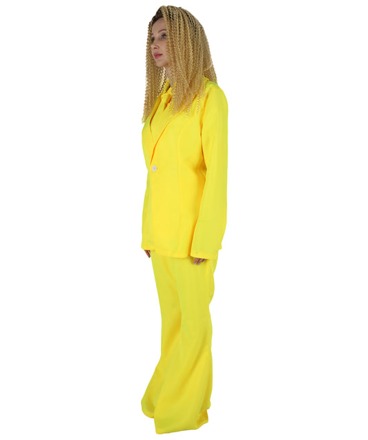 女性用 JCP-057_9 デラックス シンガー パーティー スーツ イエロー コスプレ コスチューム