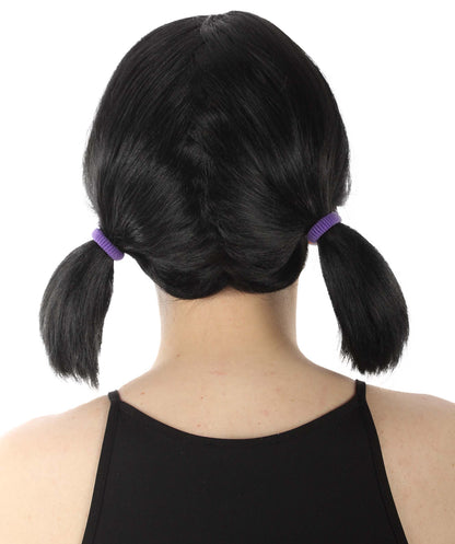 Wigs2you.com レディース ウィッグ 黒髪おさげ ヨンヒ風 韓国ドラマ風 フルウィッグ ハロウィン・仮装・コスプレ用 合成繊維 耐熱仕様 H-5491