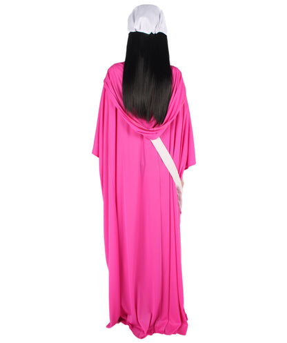 女性用 JCP-068_8 フクシャ ローブ ハンドメイド コスプレ衣装とバッグ ボンネット付き