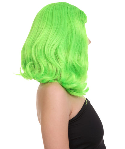 Wigs2you ハロウィン パーティー プレミアム レディース H-1275 着けやすい 快適なフィット感 ページボーイ ライム ウィッグ