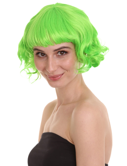 Wigs2you ハロウィン パーティー プレミアム レディース H-1349 着けやすい 快適なフィット感 カーニバル ライム ウェーブウィッグ