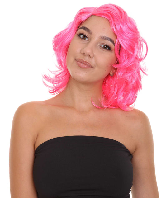 ハロウィンパーティープレミアムレディース H-2576 ピンクポップスターウィッグ 女性の美しさを受け入れる