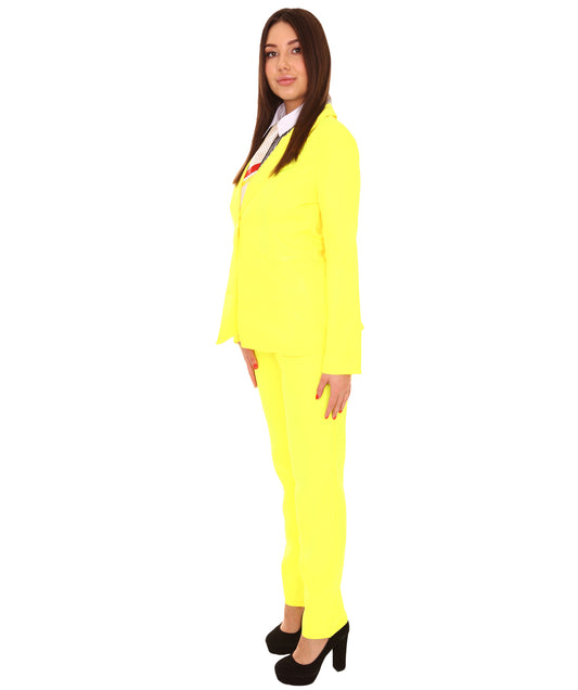 女性用 JCP-058_19 エクスクルーシブ デラックス シンガー パーティー スーツ イエロー コスプレ コスチューム