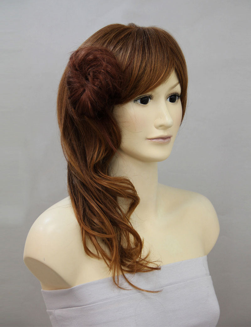 女性 W-8222 のおしゃれな ミディアムオーバン シニョンフィーチャーヘアアクセサリー 合成繊維