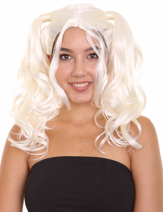 Wigs2you ハロウィンパーティー プレミアム レディース H-758 ドリー ピグテール ウィッグ ホワイト色