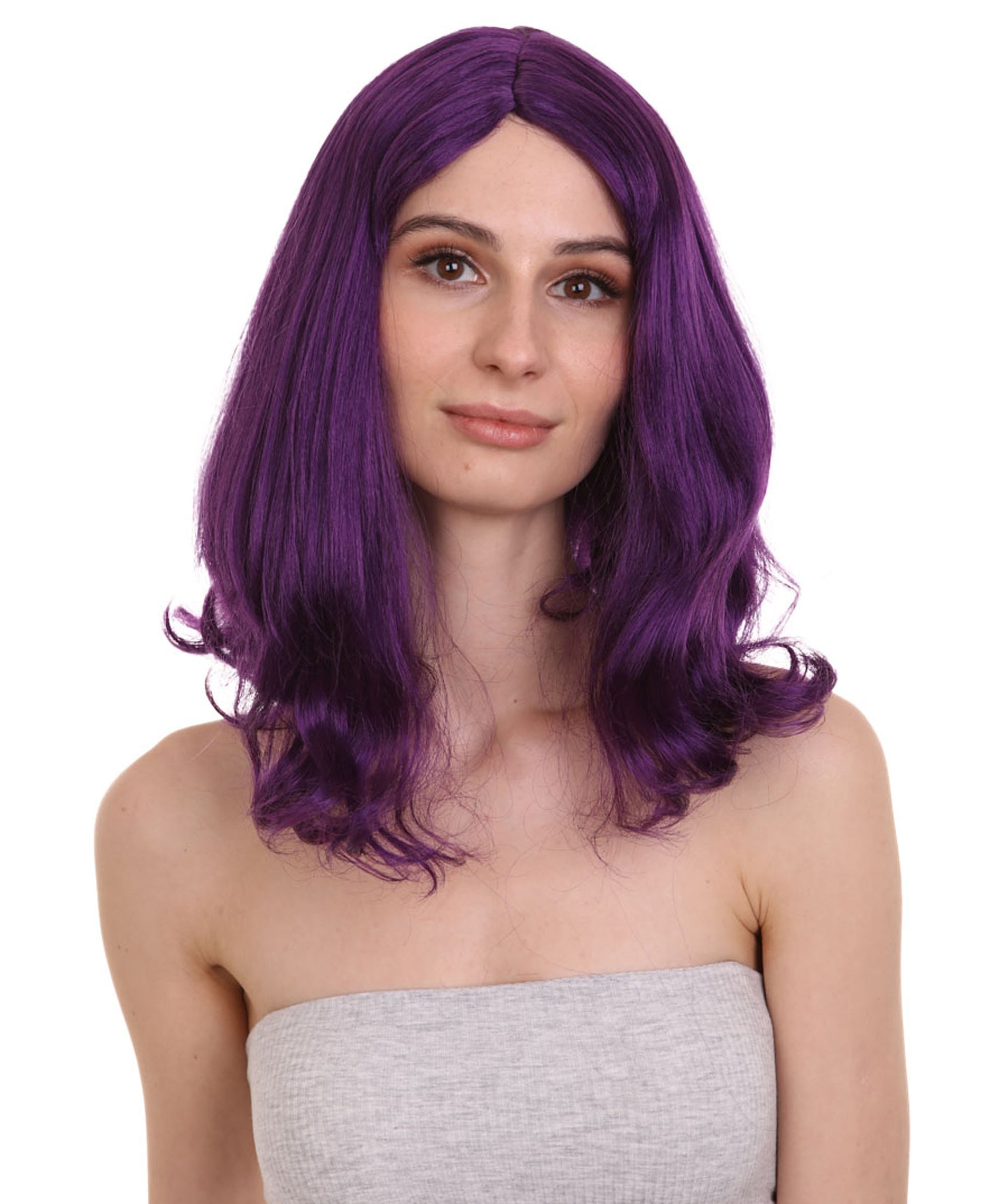 Wigs2you ハロウィン パーティー プレミアム レディース H-1283 着けやすい 快適なフィット感 バイオレット ページボーイ ウィッグ