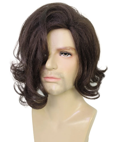 大人用メンズ H-6302 コメディ映画キャラクター レイヤードテクスチャードヘアウィッグ コスプレウィッグ 難燃性合成繊維