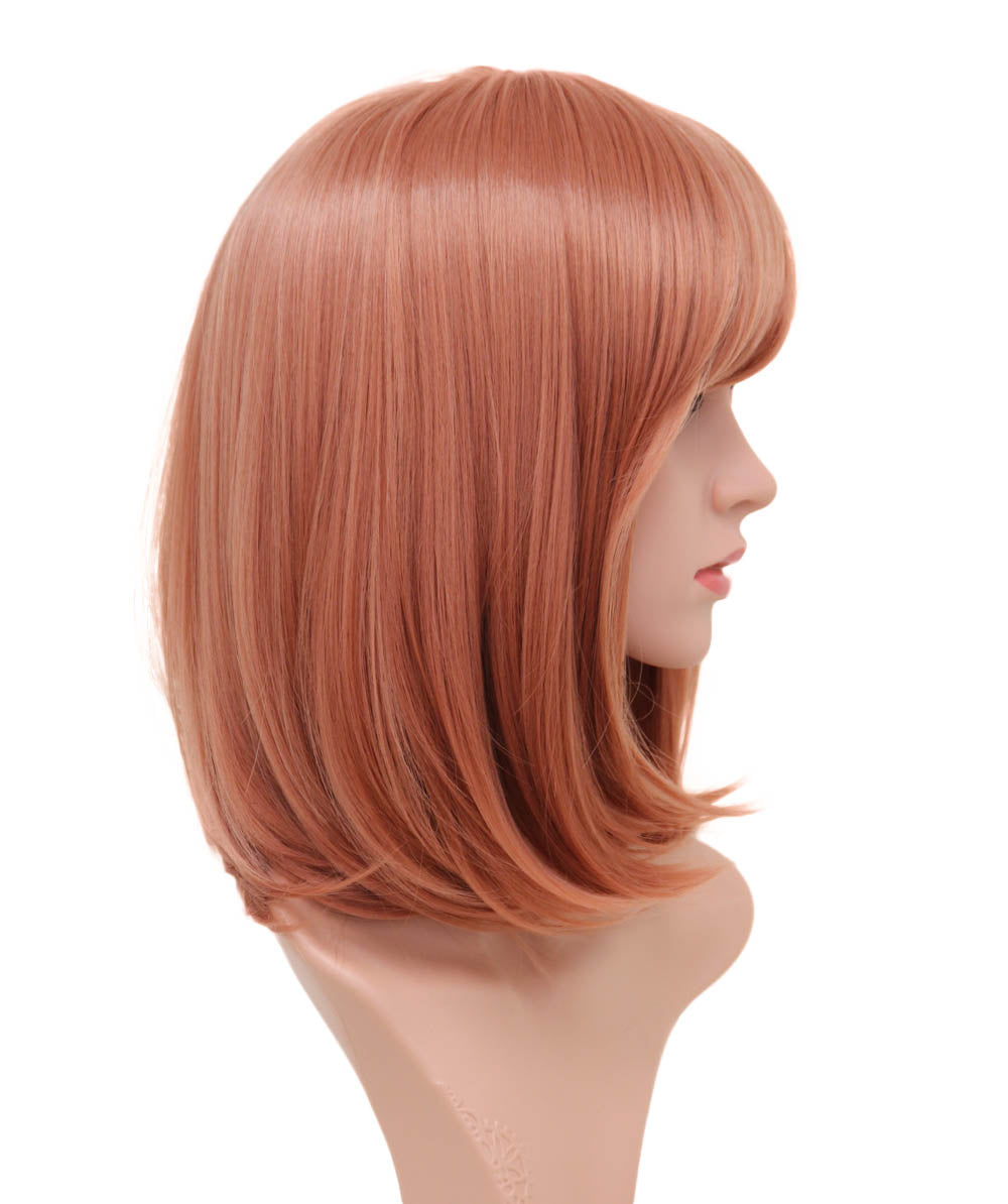 Wigs2You ミディアムストレートウィッグ サイドバング付き フルウィッグ 耐熱ファイバー製 コスプレ・イベント用 - サンディブラウン C-069