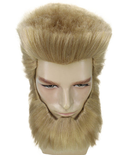 メンズ H-6100 日本の歴史的アニメ悪役キャラクターウィッグセット ハロウィンやコスプレに最適 難燃性合成繊維