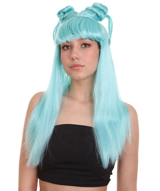 Wigs2you ハロウィン パーティー プレミアム レディース H-1204 快適フィット ライトブルー アジアン プリンセス ウィッグ