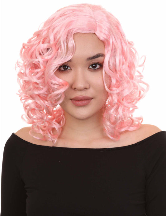 Wigs2you ハロウィン パーティー プレミアム レディース H-1403 着けやすい 快適なフィット感 カリフォルニア ガール Lt ピンク カール ウィッグ