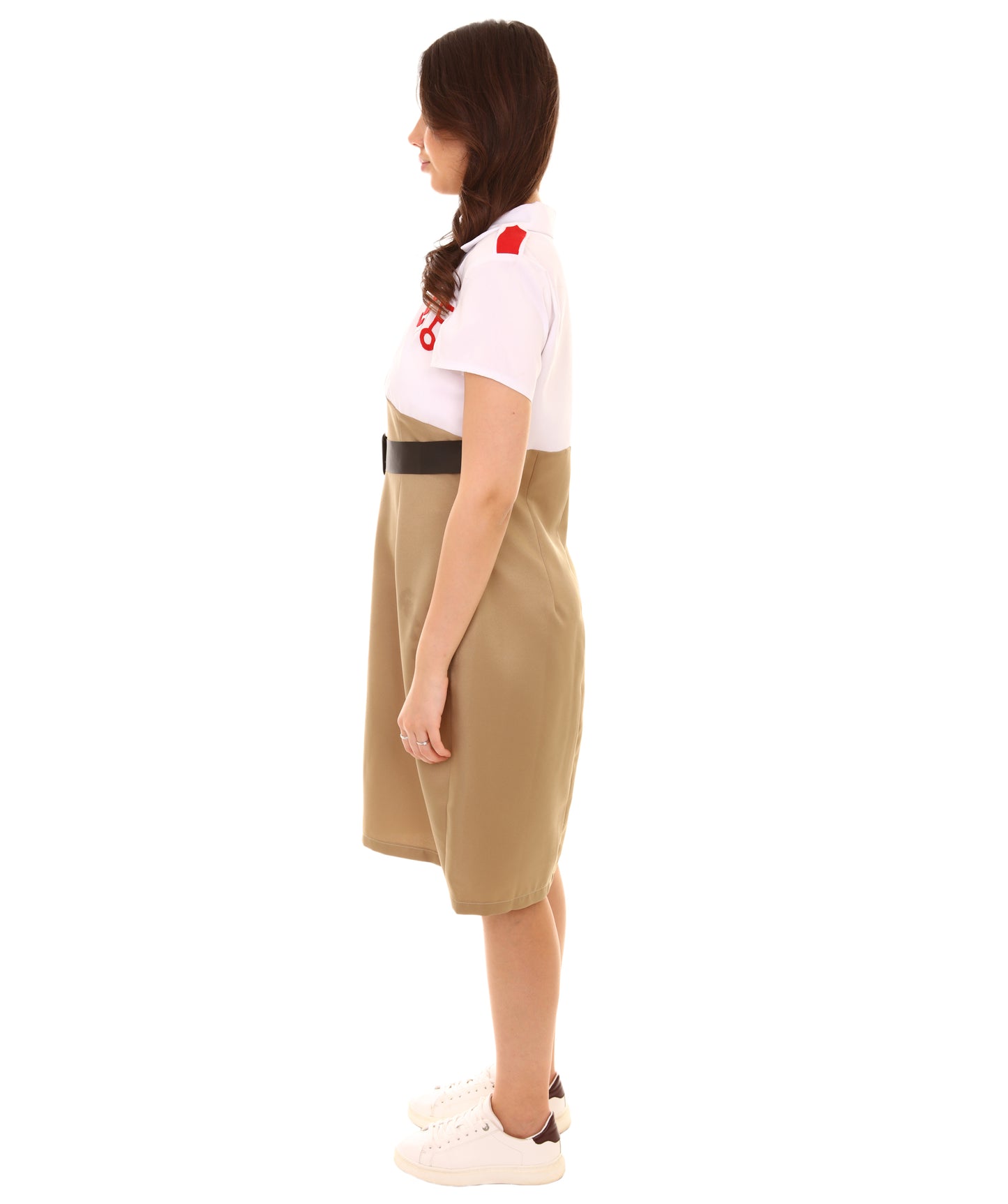 女性 JCO-446 の軍服コスチューム ホワイトとゴールデンコスプレコスチューム