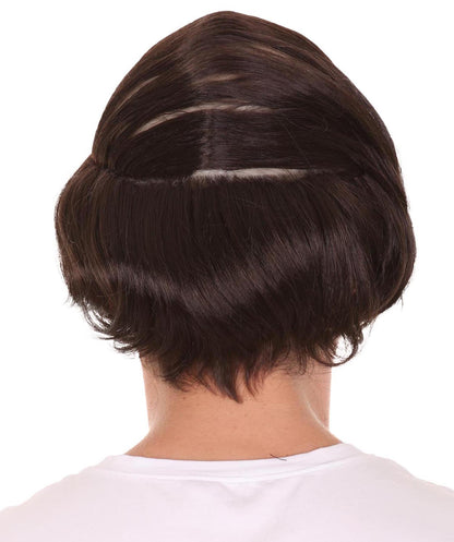 Wigs2you ハロウィンパーティープレミアム H-2146 コンボーバルド男性ダークブラウンウィッグ あなたのためにカスタマイズ 男性の髪の部分の調整プロセス