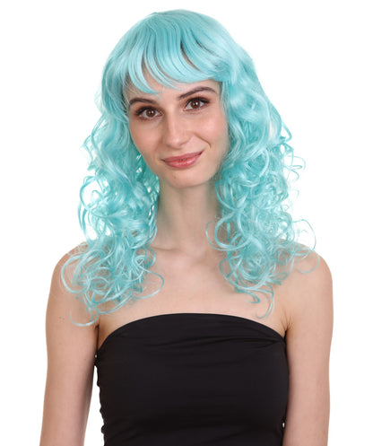 Wigs2you ハロウィンパーティープレミアム レディース H-1004 着用しやすい ベラウィッグ ブルーレイク色
