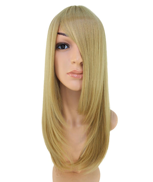 レディースファッション C-054 ロングストレート C-プラチナブロンド コスプレヒートスタイラブルウィッグ