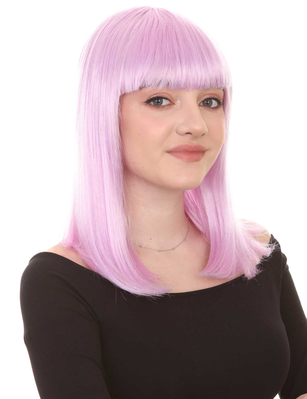 Wigs2you ハロウィン パーティー プレミアム レディース H-1381 着けやすい 快適なフィット感 ロング ボブ Lt パープル ウィッグ