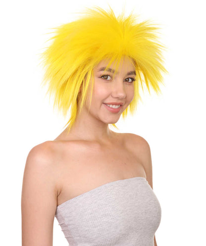 Wigs2you ハロウィンパーティープレミアムレディース H-1685 着け心地が良い とても快適 ファンキーパンク イエローウィッグ