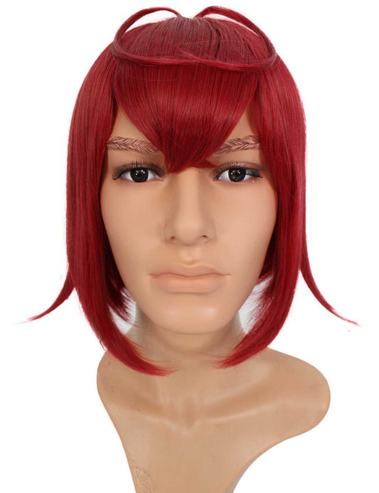 メンズファッション C-088 ミディアム C-スペシャルワインレッド コスプレヒートスタイラブルウィッグ