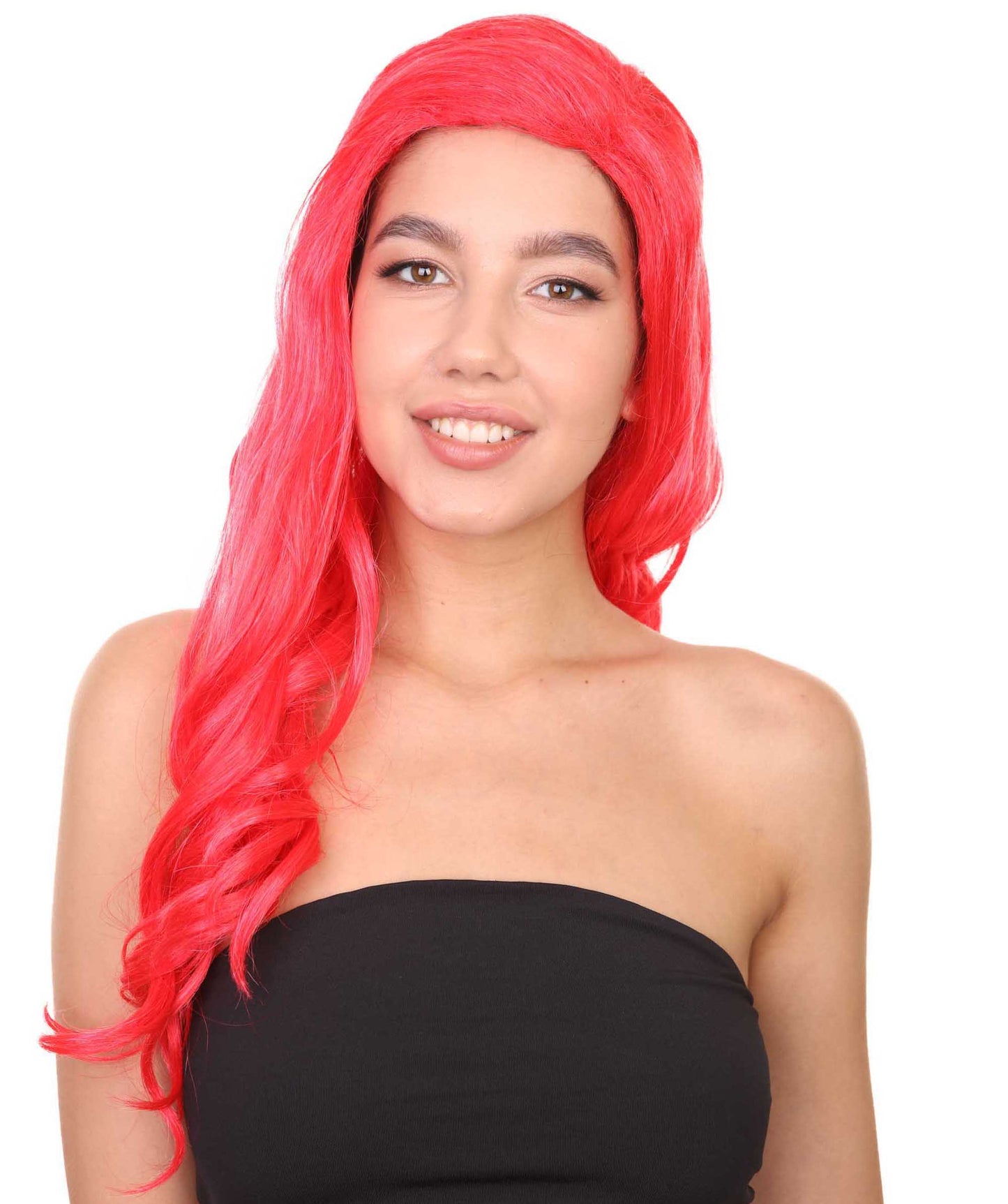 プレミアムハロウィンパーティーレディ H-5419 ロングレングス ハロウィンセクシーアメリカンポップスターウィッグ レッド