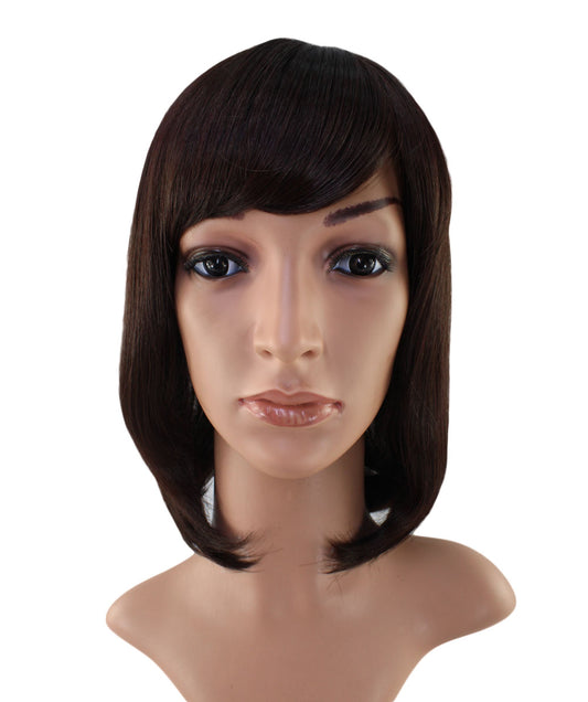 耐熱商品 | ミディアムウィッグ | 手触りのいいストレート+毛先の内巻きでキュートに | ウィッグネット付き W-546